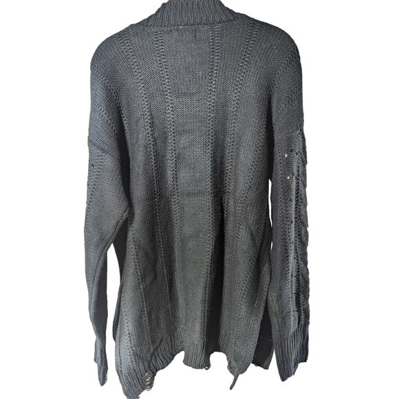 ModX Black Knit Sweater with Cream Accent Size XL NWOT - Picture 3 of 6